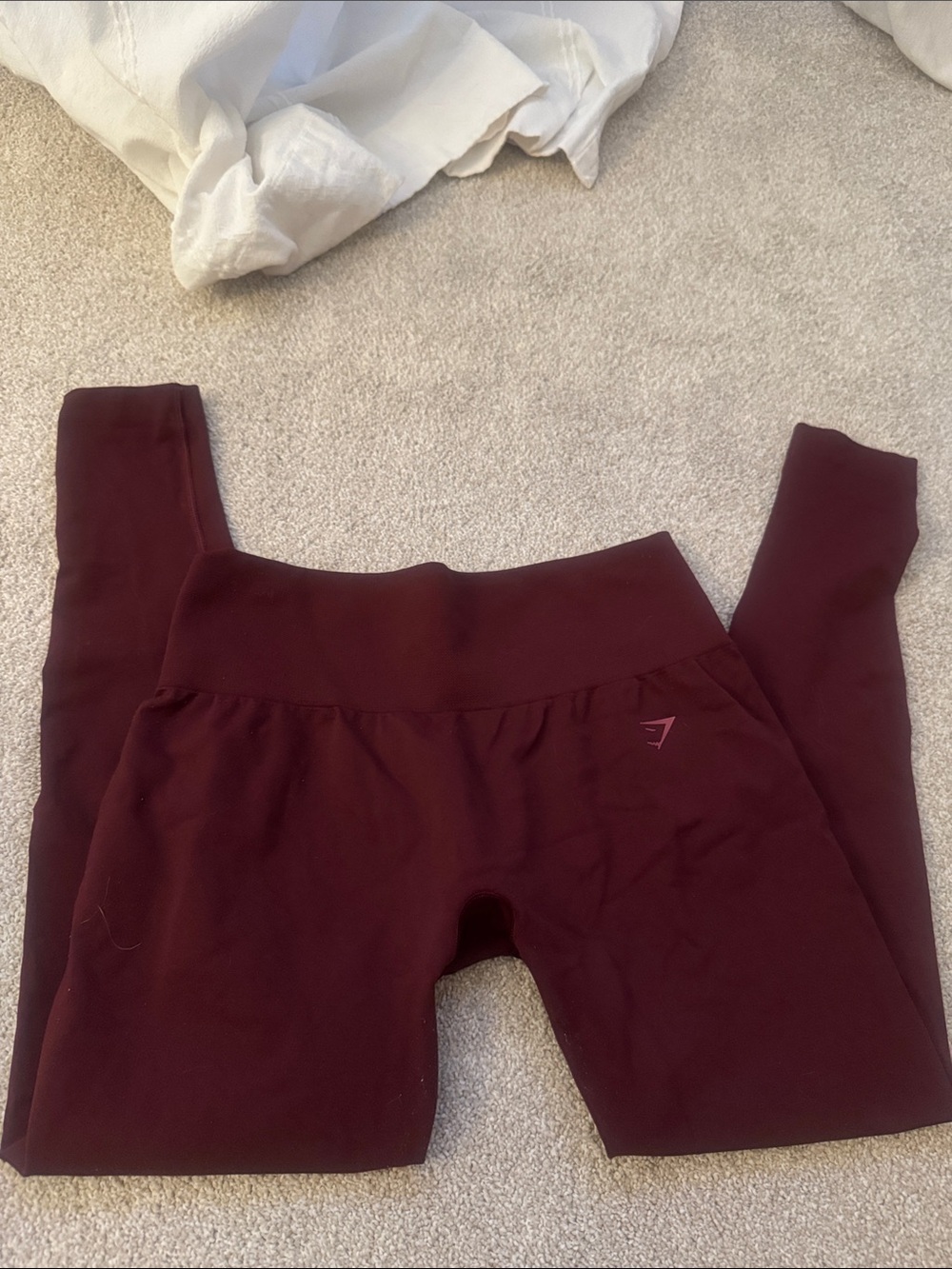 High-Waist Maroon Leggings- Soft Sculpt